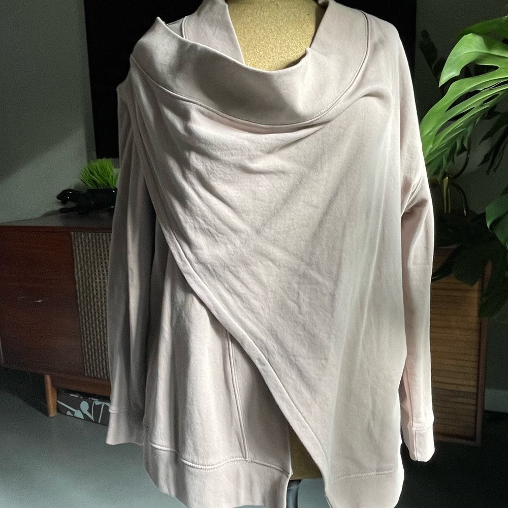 ALLSAINTS asymmetric shoulder zip sweatshirt
